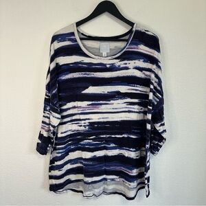 Sunday Women’s 1X Stripe Top – Black/Blue/White